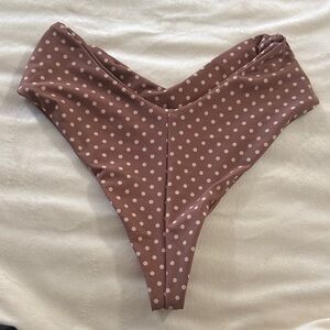 Skatie Mauve Pink Polka Dot Bikini Bottom